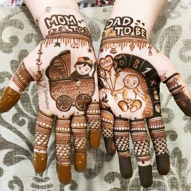 baby shower Full Hand Mehndi Designs