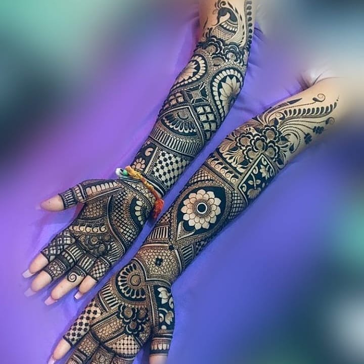 beautiful henna full hand mehndi design