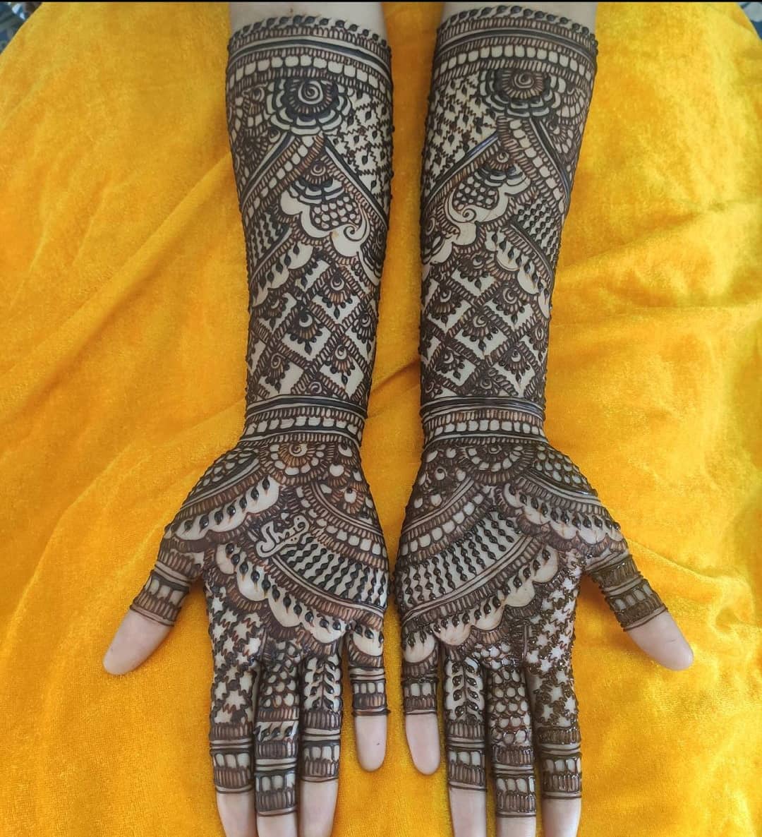 full hand bridal mehndi design