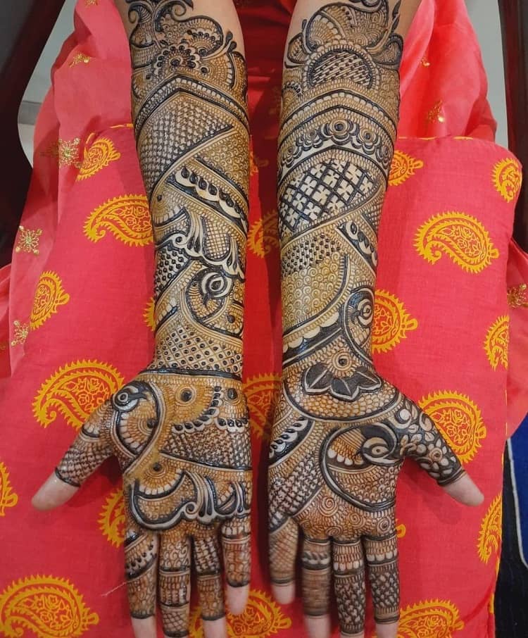 gorgeous bridal full hand mehndi designs 