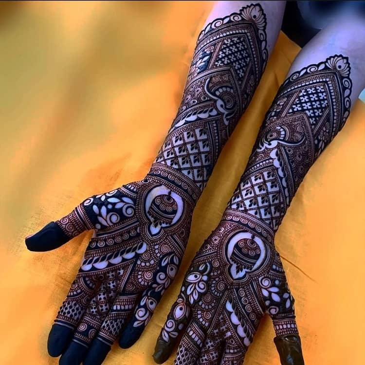 wedding full hand mehndi design girls